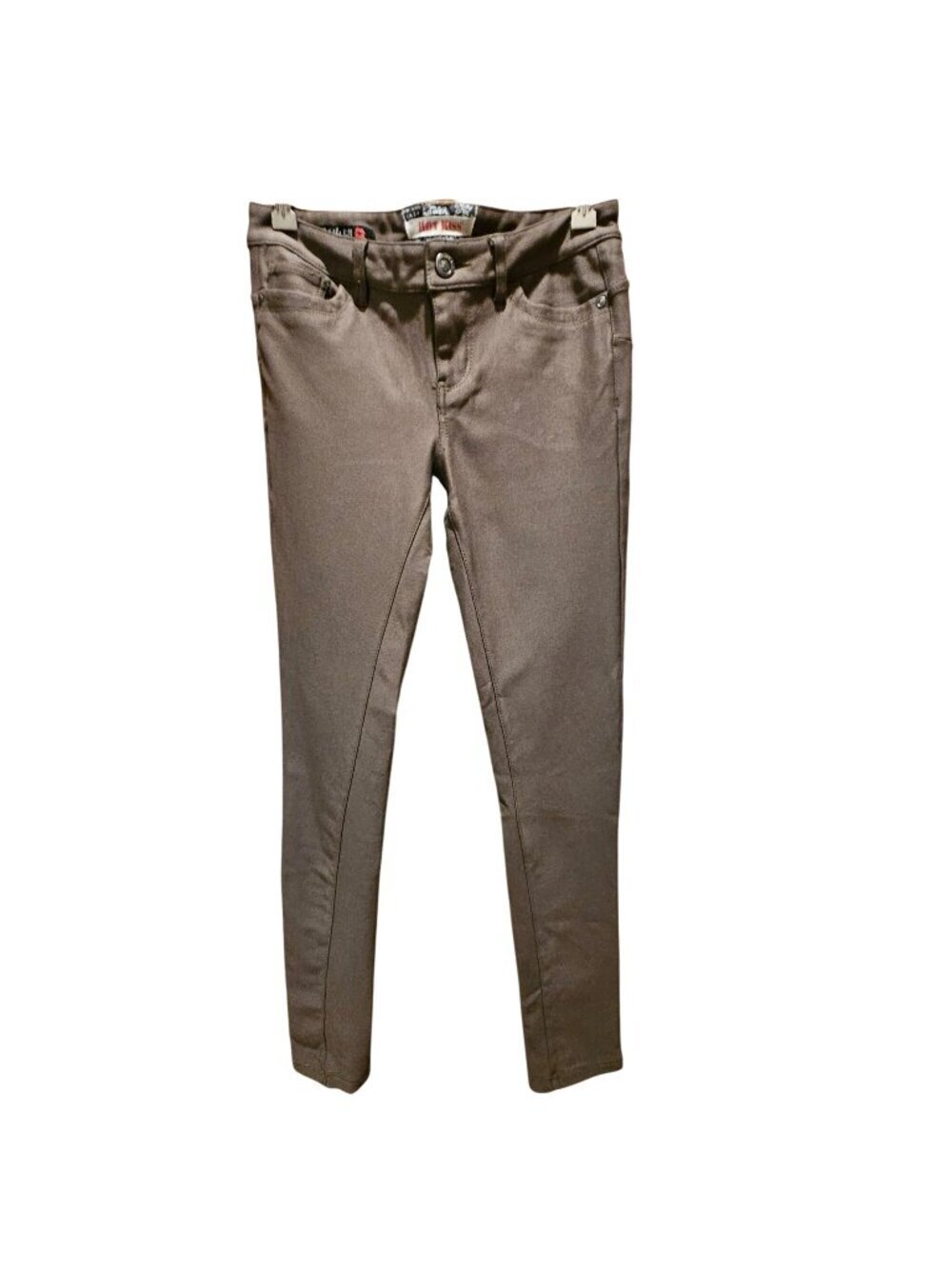 Hot Kiss Juniors Olive Green Skinny Pants Size 5 Rayon Blend Stretchy